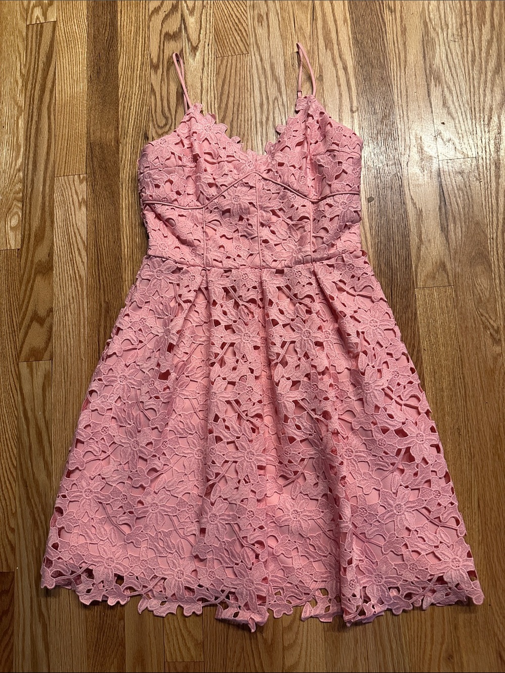 Adelyn Rae Coral Pink Spaghetti Strap Dress Size S
